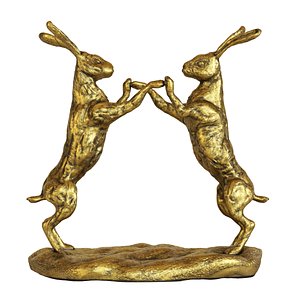 Fighting hares 3D
