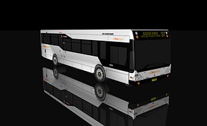 bus shuttle 3d model
