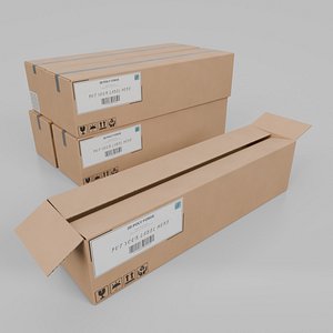 Cardboard Box R-282 - Rigged and Customizable