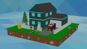 two-storied house car 3D model