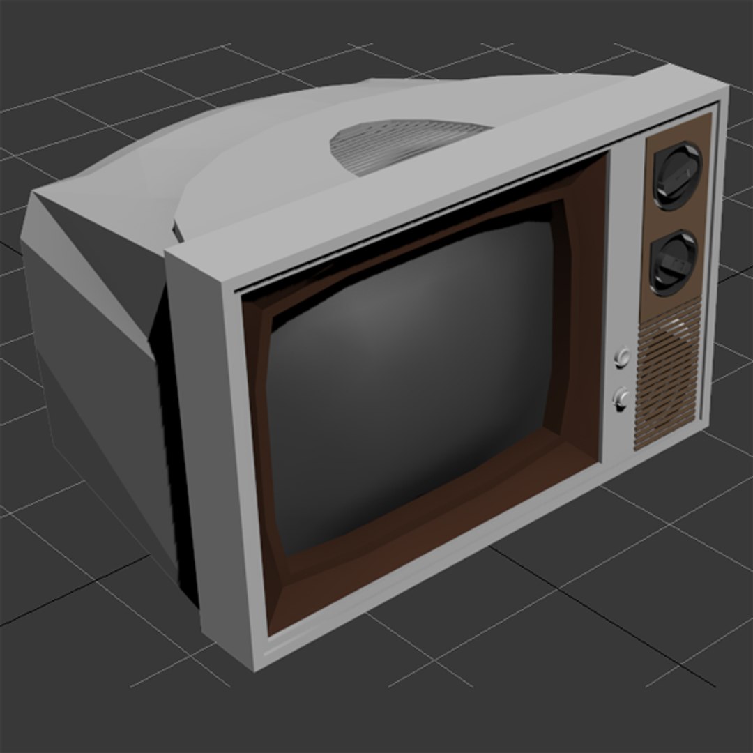 3d Old Fashioned Television Set Model
