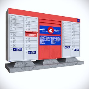 Post Mailbox Low-poly 3D model Low-poly 3D model
