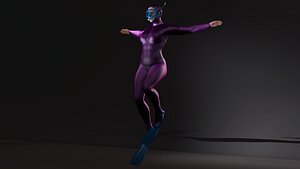3D Female Diver model