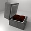 Caja pequeña de madera para anillos