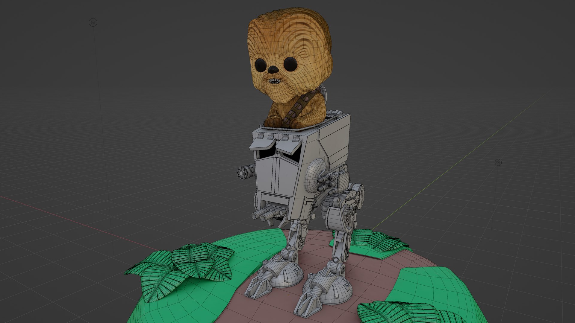 chewbacca on atst funko style 3D https://p.turbosquid.com/ts-thumb/SM/vuzPFb/Mj/wireframe/png/1650413326/1920x1080/fit_q87/18a241296c34de0fa4f8ff2412e3e34c47751e2f/wireframe.jpg