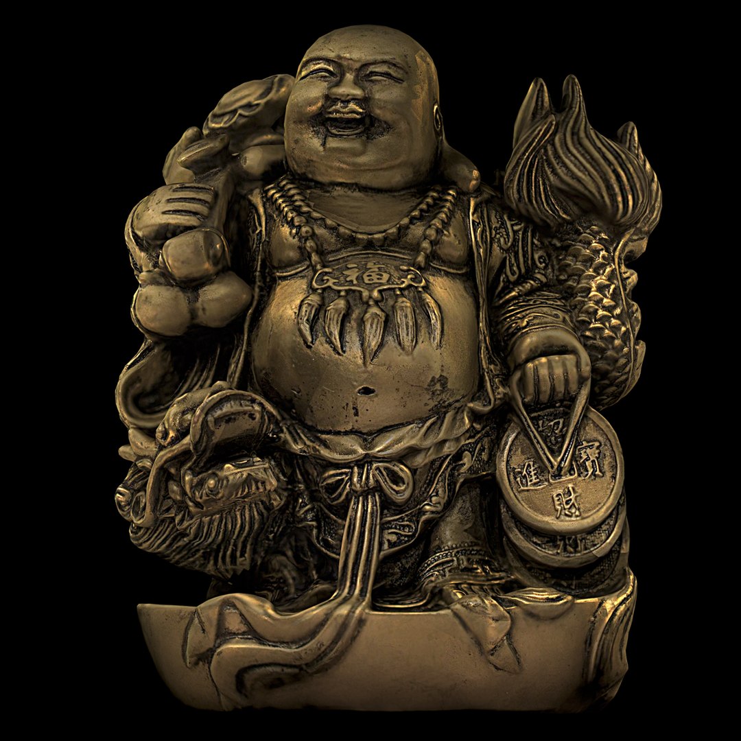 Gold Buddha Statue 3d Model