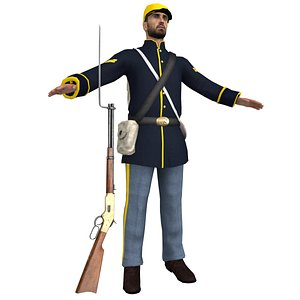 3D model union soldier