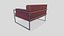 Poltrona lounge Low-poly PBR