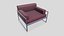 Poltrona lounge Low-poly PBR