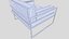 Poltrona lounge Low-poly PBR