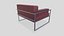 Poltrona lounge Low-poly PBR