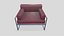 Poltrona lounge Low-poly PBR