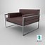 Poltrona lounge Low-poly PBR