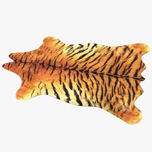 Tiger Hide Rug with Fur