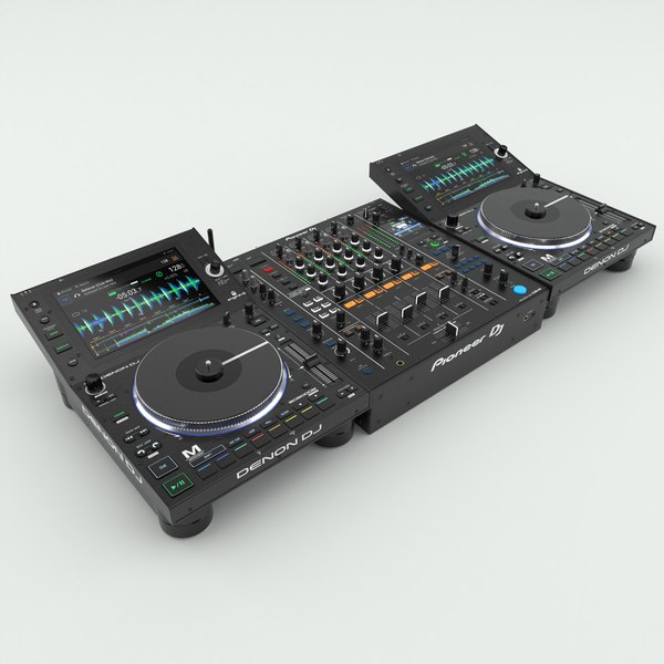 3D Denon DJ Players SC6000M and Pioneer DJM-A9 mixer model - TurboSquid  2121809