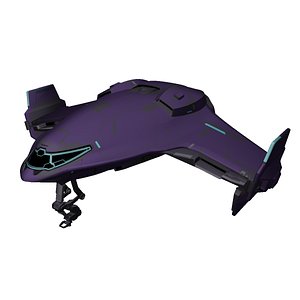 Samus Ship from Meteoroid Dread Futuristic Space Ship 3D model