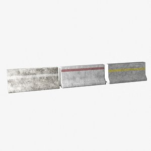 Collection Of Low - Poly Concrete Barrier By Nikdox