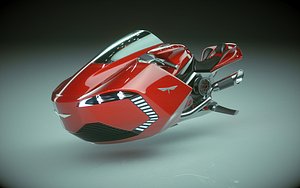 3D model T Hover Bike 04