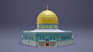 al-aqsa mosque dome rock 3D model