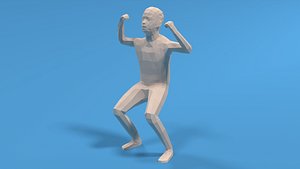 3D Low Poly Strong Kid