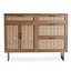 Wooden chest of drawers from rattan