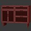 Wooden chest of drawers from rattan