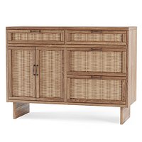 Wooden chest of drawers from rattan