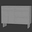 Wooden chest of drawers from rattan