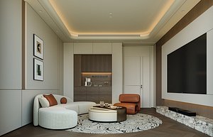 modern family room master room dressing room bathroom 3D model