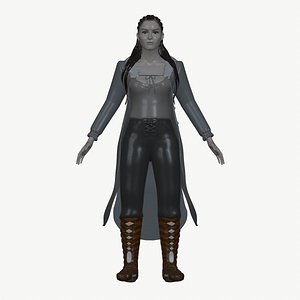 Female Character Rigged Animated 3D