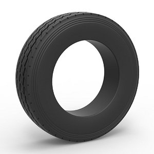 Semi truck tire 13 Scale 1 to 25
