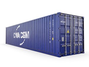3D shipping container cma-cgm 40