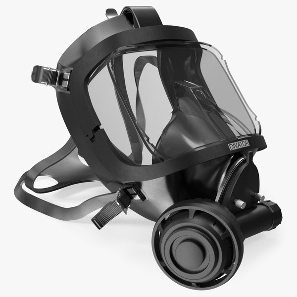 Full Face Diving Mask with Regulator 3D model