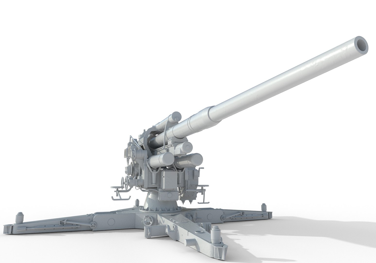 8 Cm Flak 36 With Flak Rohr 18 Barrel 3D Model - TurboSquid 2089204