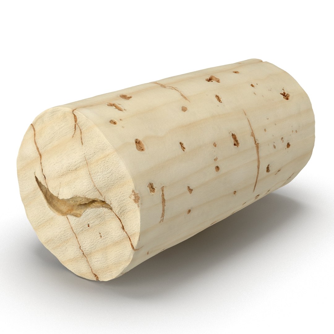 Used Wine Cork 3D model preview
