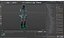 オートメーション二足歩行ロボット 紫 Cinema 4D 用リグ