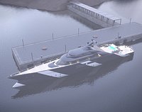 megayacht complete day and night scenes
