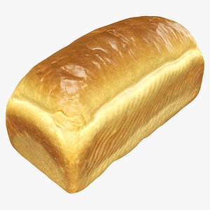 Loaf of white bread rectangle
