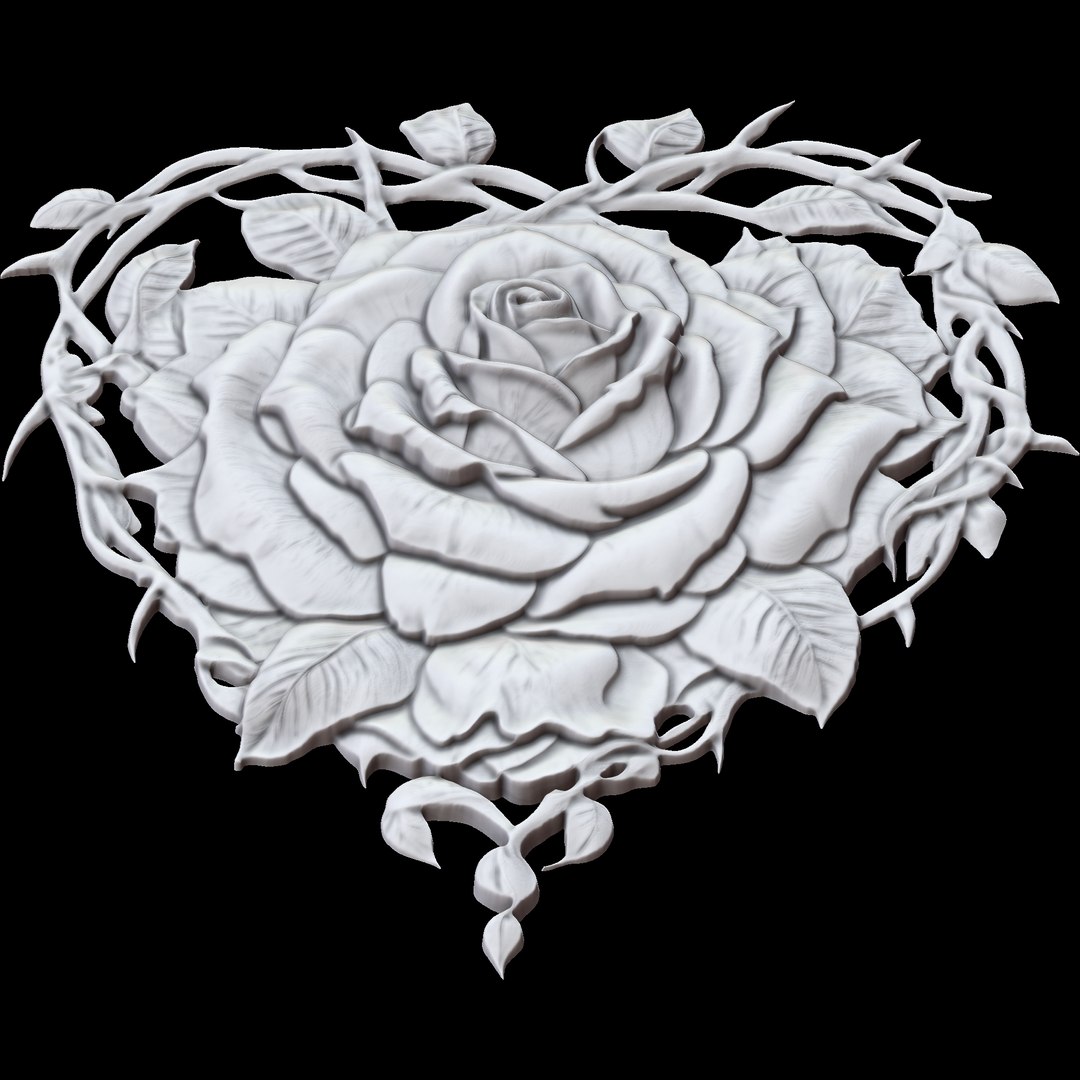 DECORATIVE ROSE RELIEF 3D PRINT MODEL 3D Model - TurboSquid 2294169