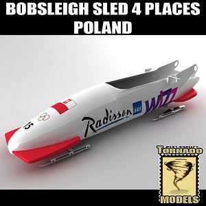 bobsleigh sled 4 places 3d 3ds