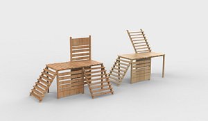 wooden Collection 3D model 3D model