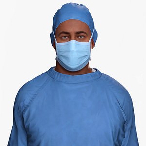 Surgeon in PPE Rigged Game Ready