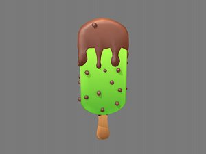 green ice cream 3D