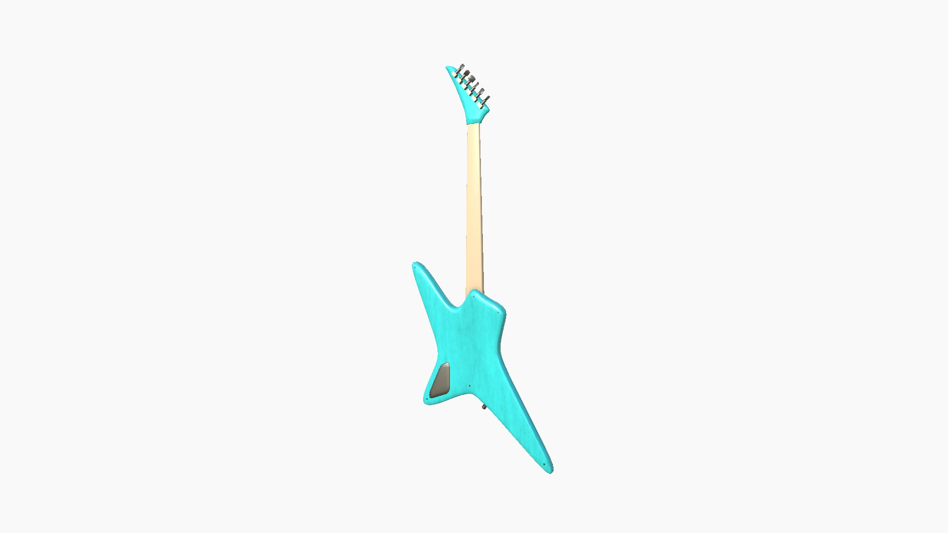 Electric Guitar I04 Light Blue - Music Instrument Design 3D Model ...