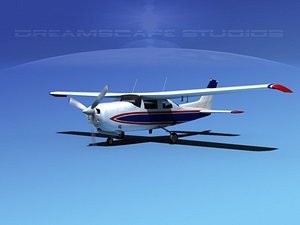3d model of cockpit cessna 210 centurion