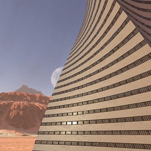 post apocalyptic building 3D
