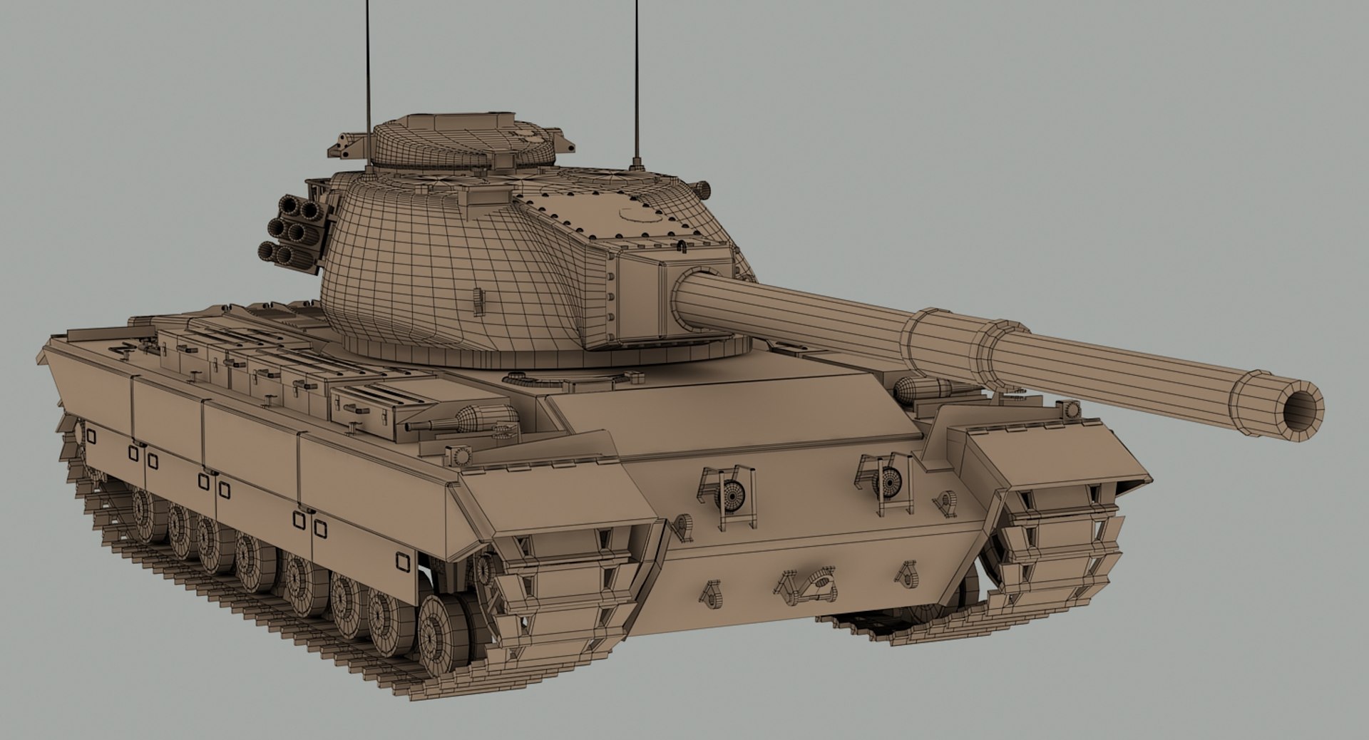 3d Post Conqueror Heavy Tank Model