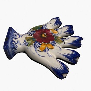 Blue White Vase 3D Scan High Quality 3D