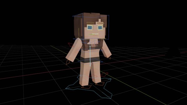 Minecraft에서 영감을 받은 여성 캐릭터 3D 모델 - TurboSquid 1909527