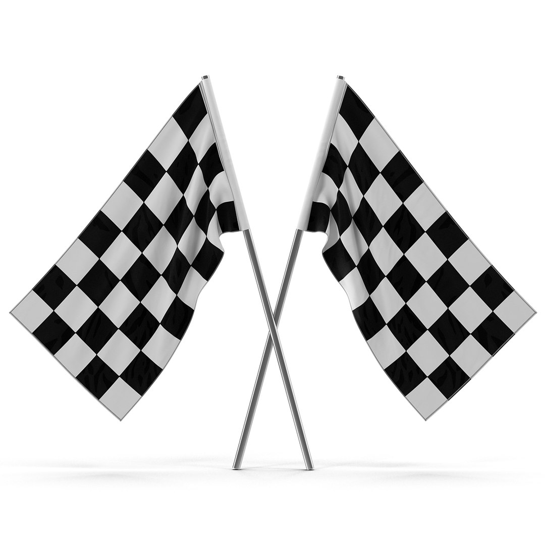 Racing Flag 3 3D model preview
